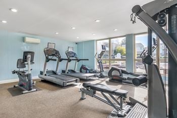 Fitness center with modern equipment